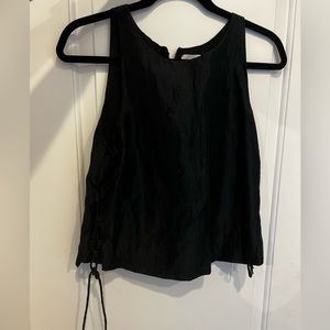 Black top with ties on the side